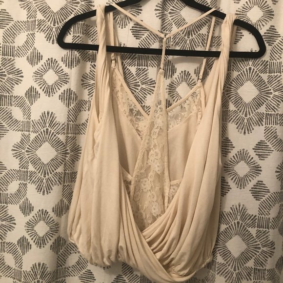 Free People flowy cream tank top - Picture 6 of 10